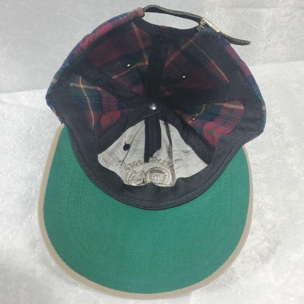 Vintage Eskimo Joe’s Stillwater OK Plaid Adjustable Strapback Baseball Hat Cap - Picture 5 of 6